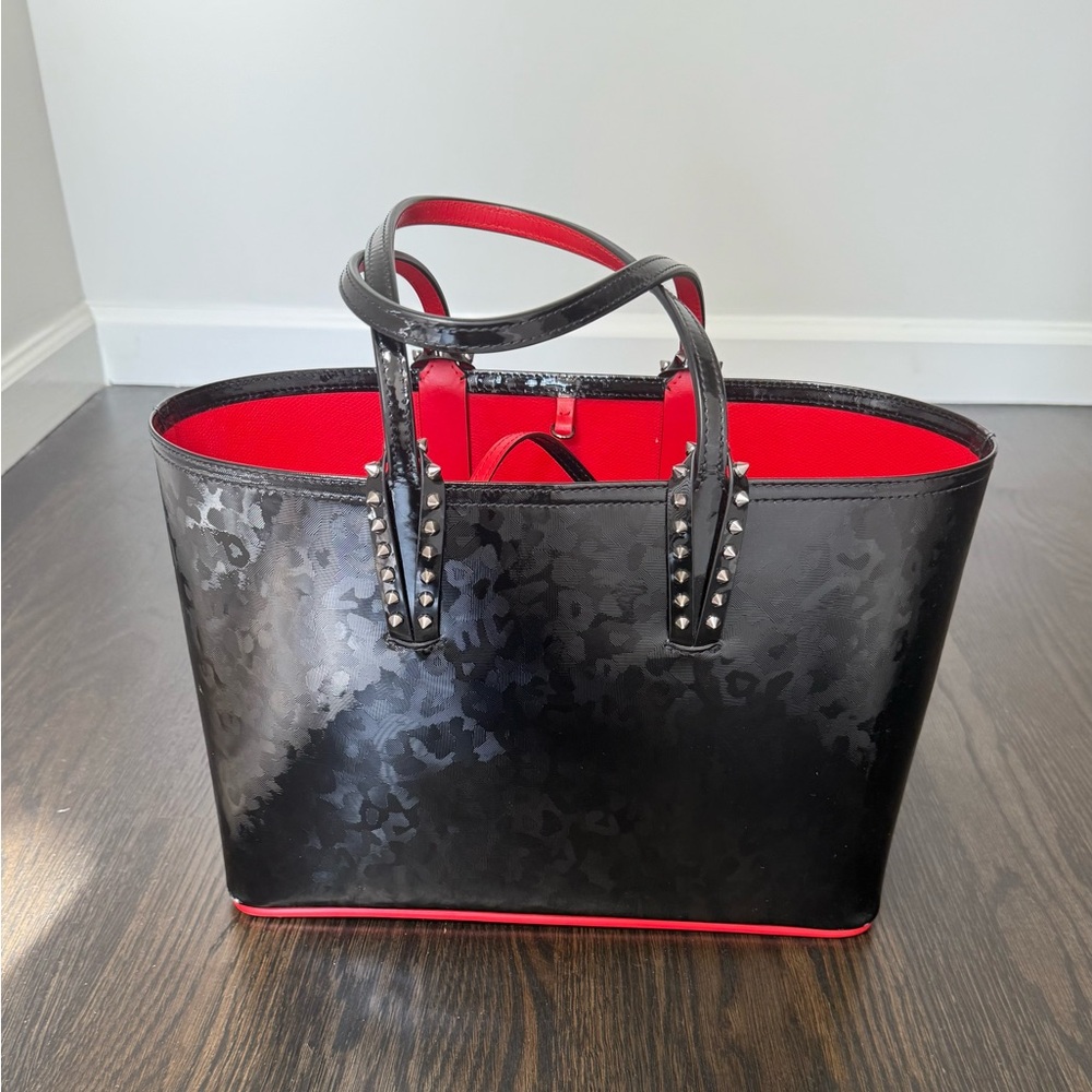 Christian Louboutin Cabata Small Patent Panther Tote Bag